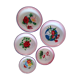 Lot de 5 saladiers en métal émaillé