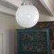 Opaline globe suspension