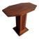 Table d'appoint en bois bourgogne-brun de l'entre-deux-guerres avec base à colonne cannelée, Belgique 1930