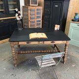 Louis XIII style table in raw oak