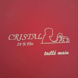 6 crystal glasses from Lorraine in the original box.