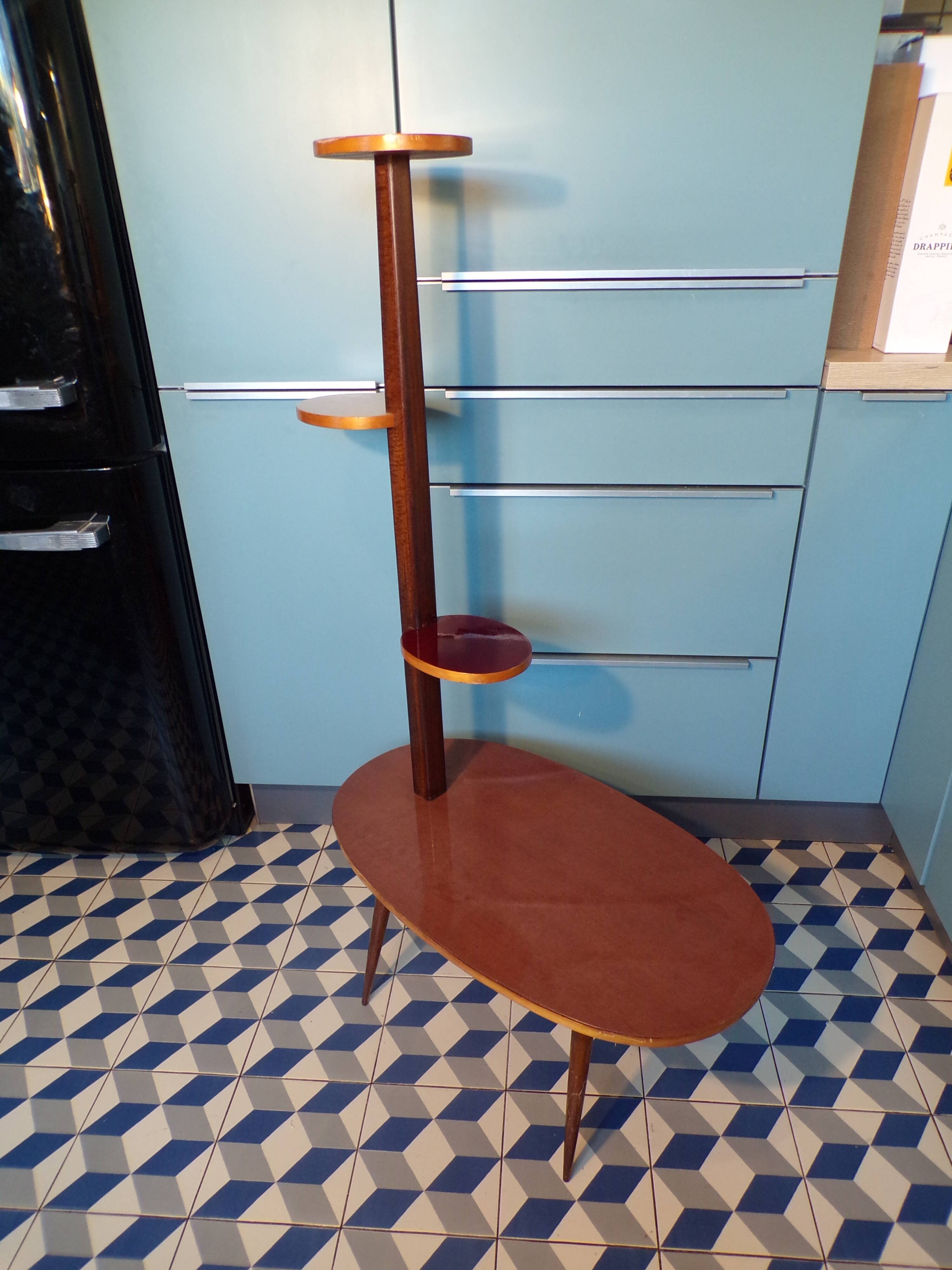 Porte plante vintage en formica