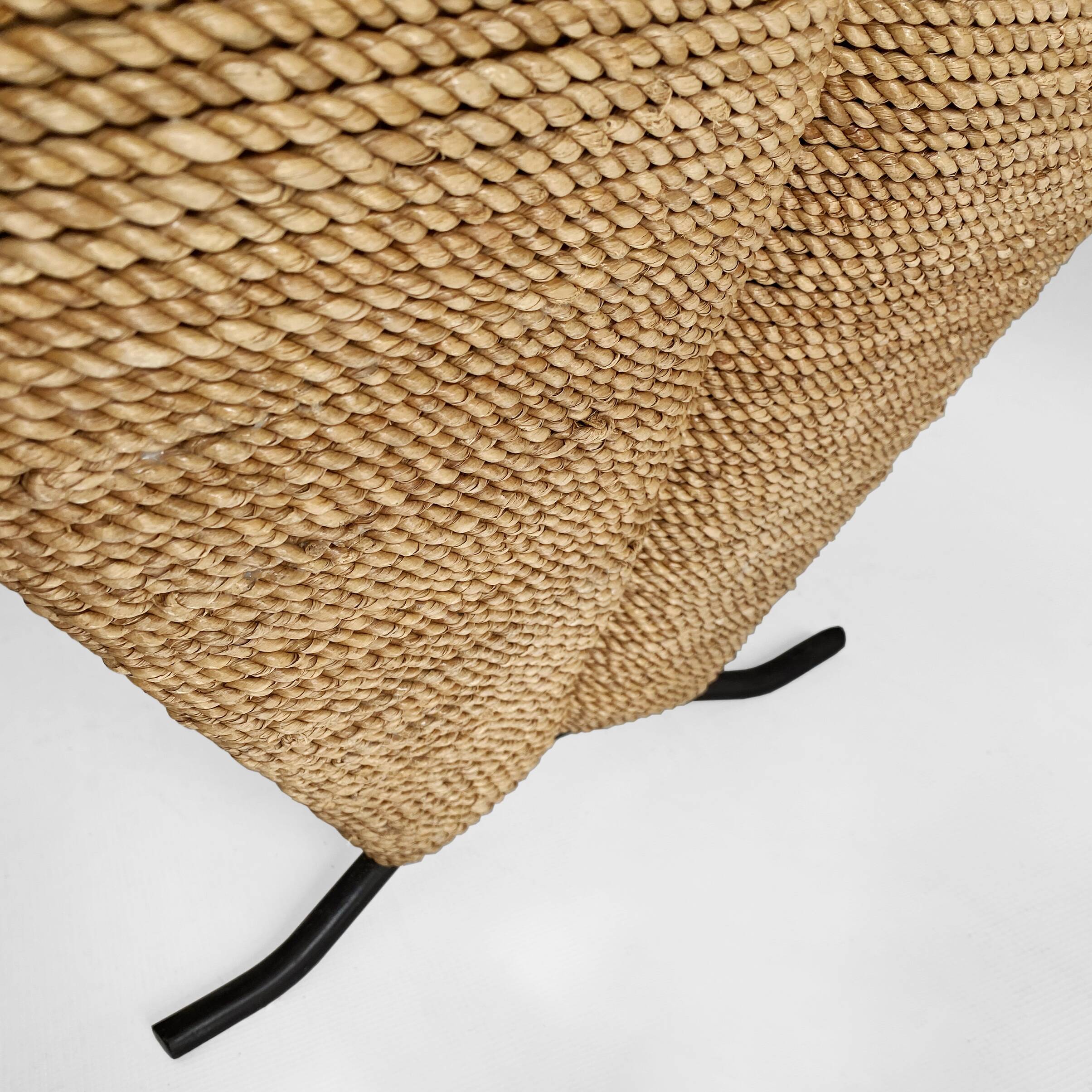 1 X  Postmodern 1980s Dining Side Rope Chair