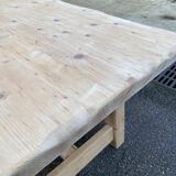 Georges Robert farmhouse table 1960 renovated in raw solid pine 200cm