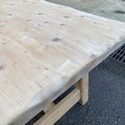 Table de ferme Georges Robert 1960 rénovée en pin massif brut 200cm