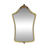 Miroir mural doré style Louis XV rocaille résine - années 60