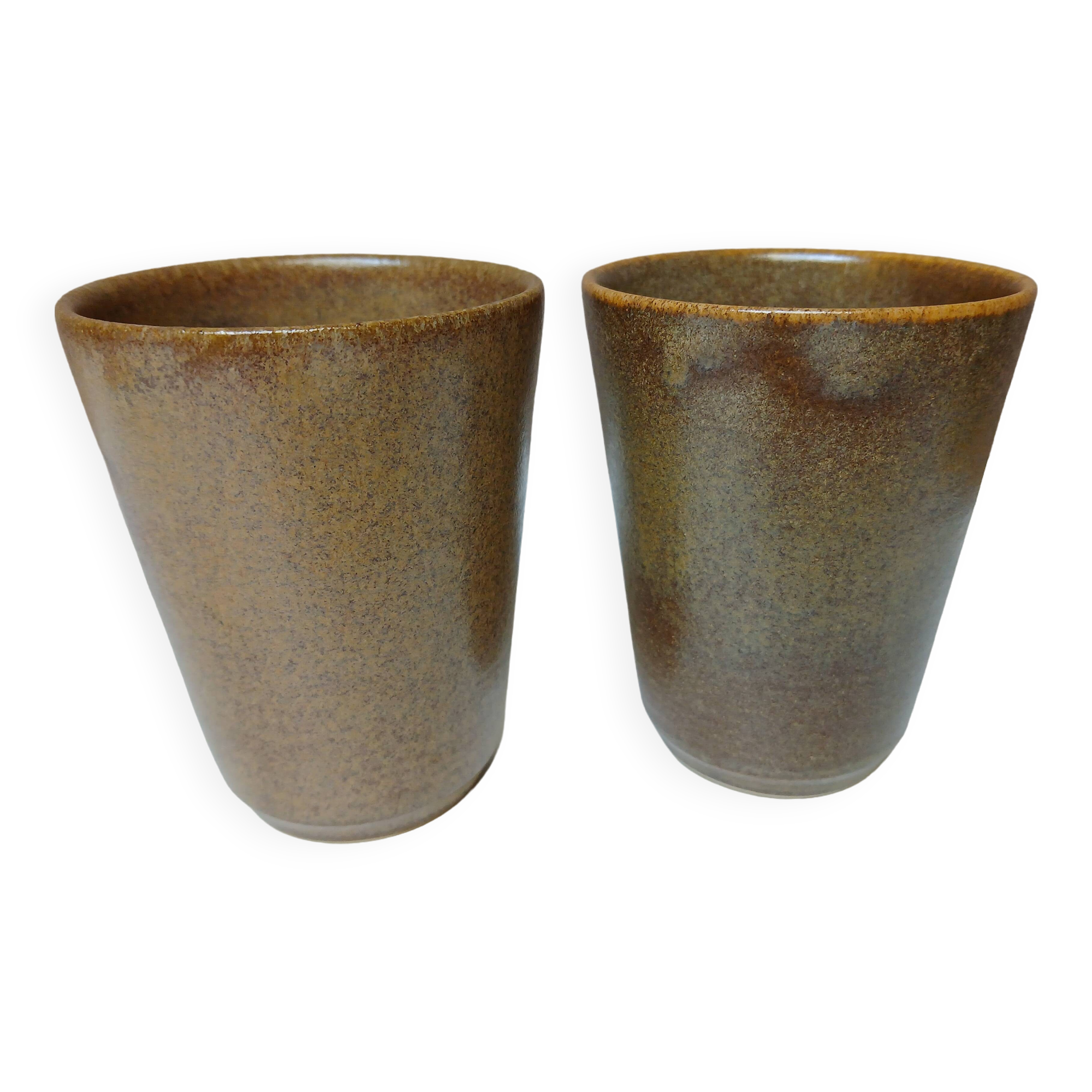 vintage stoneware glasses