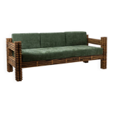3-seater sofa or wall bench, “Kapla” model. 1960s.