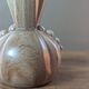 Vintage vase Made in Belgium 333 in turquoise brown ceramic