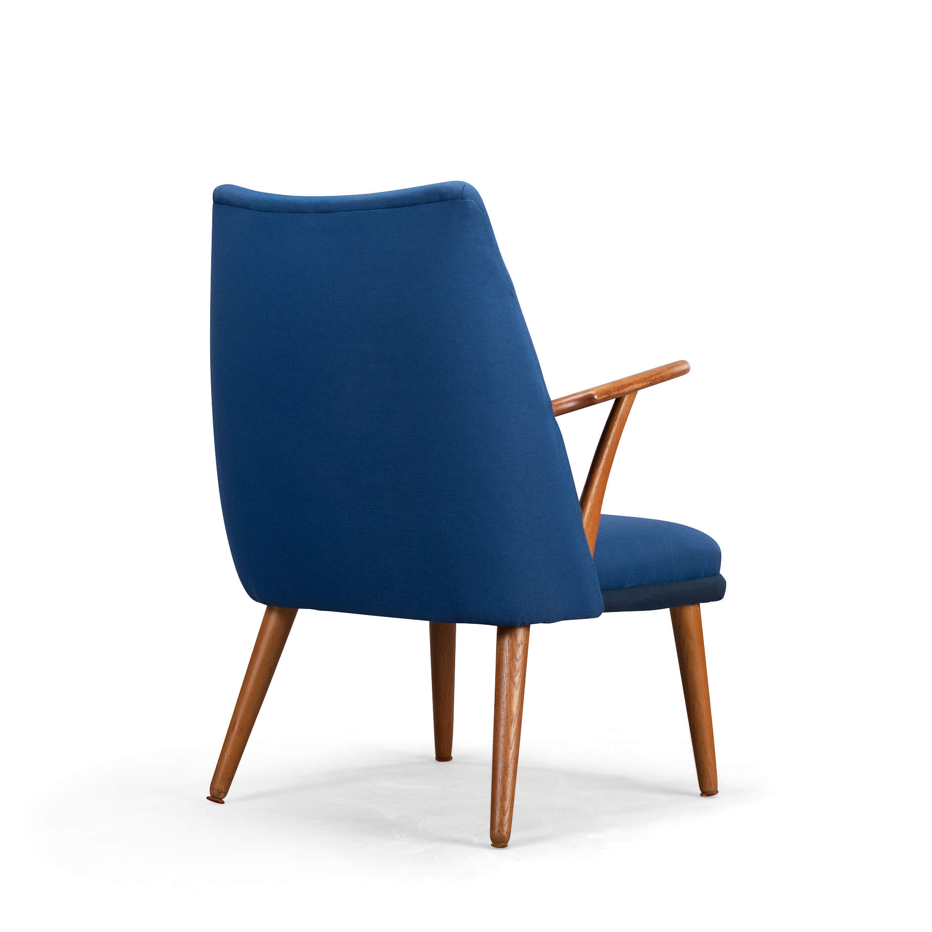 Danish Midcentury Reupholstered Blue Cocktail Chair, 1960s