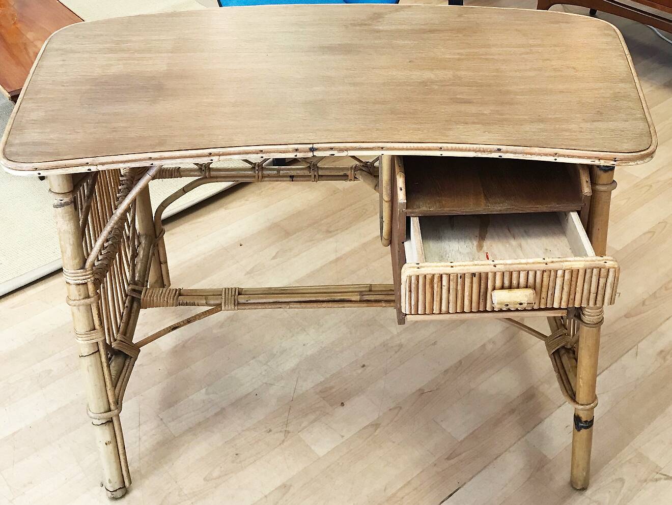 1960s Rattan Desk