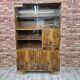 Walnut Bookcase / display cabinet, only 30 cm deep! After renovation