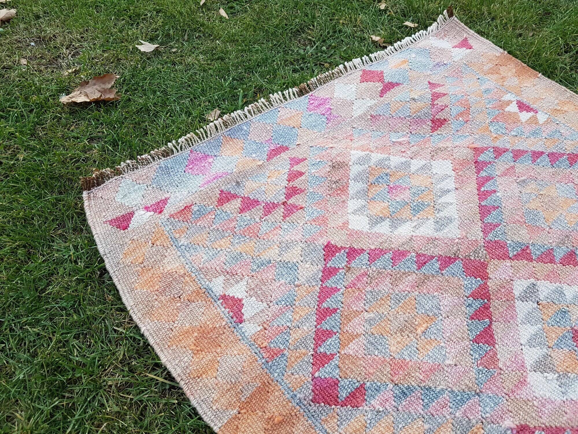 Vintage Turkish hallway rug 80x300 cm