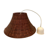 Suspension en rotin vintage