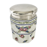 Pot à tabac en argent et porcelaine Tetard Frères