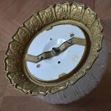 Ceiling light in brass and chiseled glass