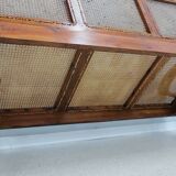 Mid century 3 seater sofa / bench teak wood and Vienna 1950s