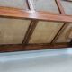Mid century 3 seater sofa / bench teak wood and Vienna 1950s