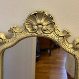 Miroir en bois peint sculpté