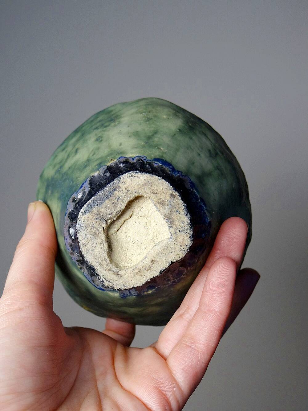 Pair of mismatched vintage "Wabi-Sabi" handcrafted ceramic/stoneware bowls