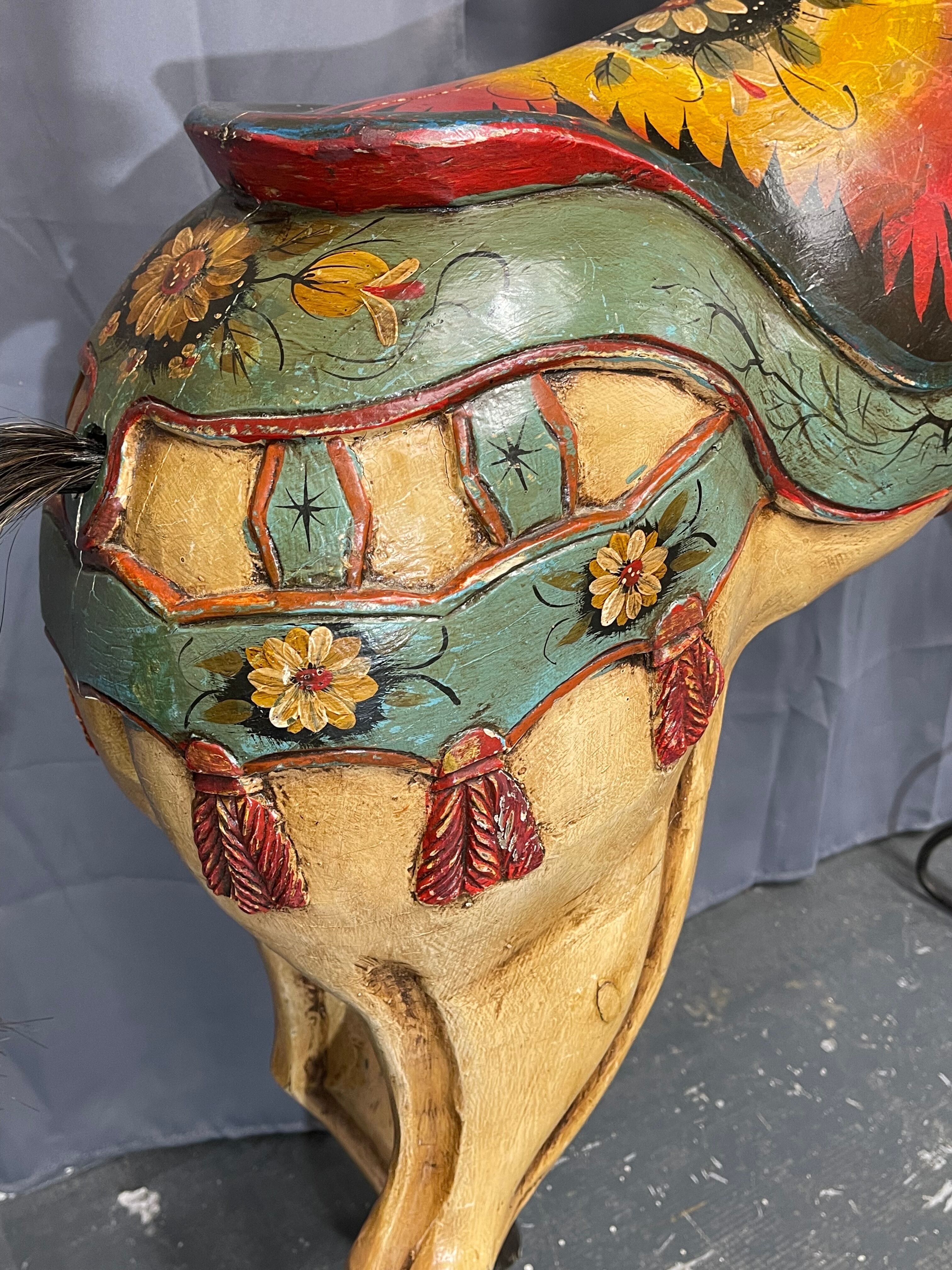 Old wooden carousel horse 1900