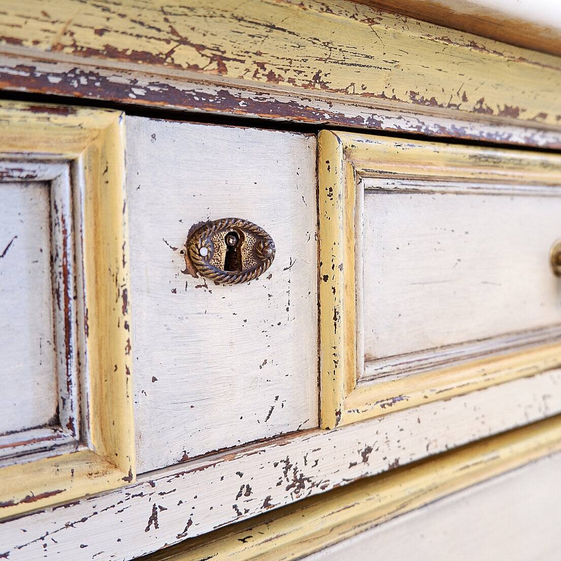 Antique Italian chest of drawers with marble top