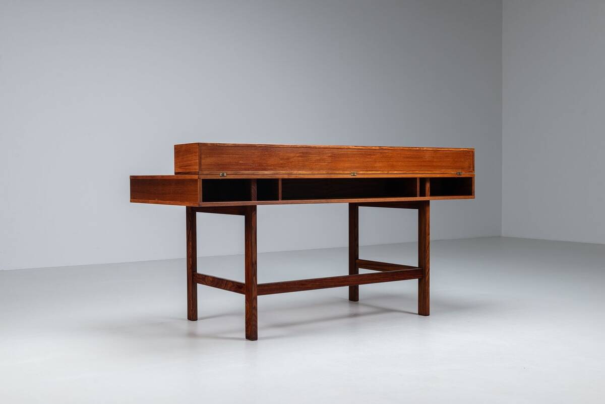 Peter Lovig Flip-Top Partners desk rosewood Lovig Denmark 1960