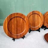 6 teak plates