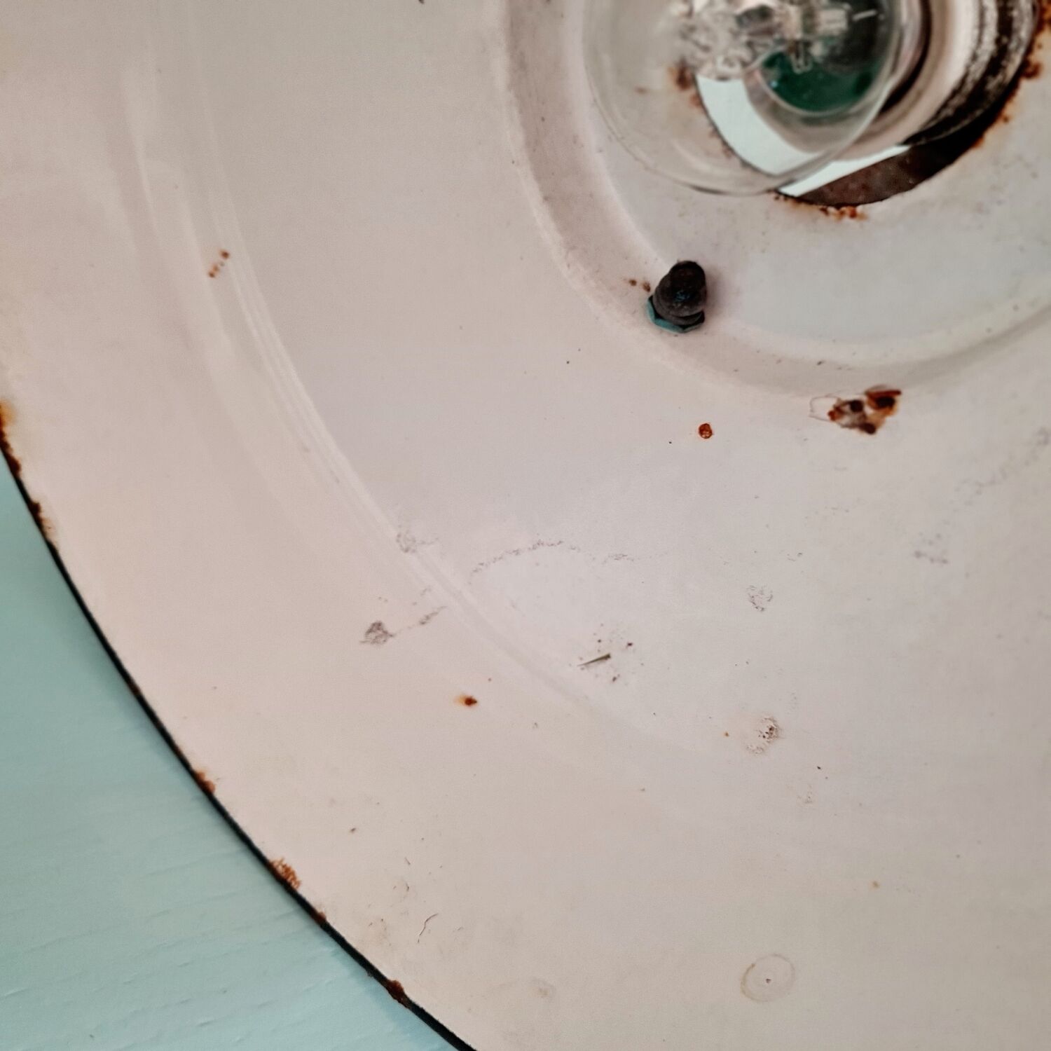 Antique workshop suspension in black metal