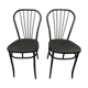 Set of 2 metal bistro chairs
