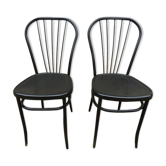 Set of 2 metal bistro chairs
