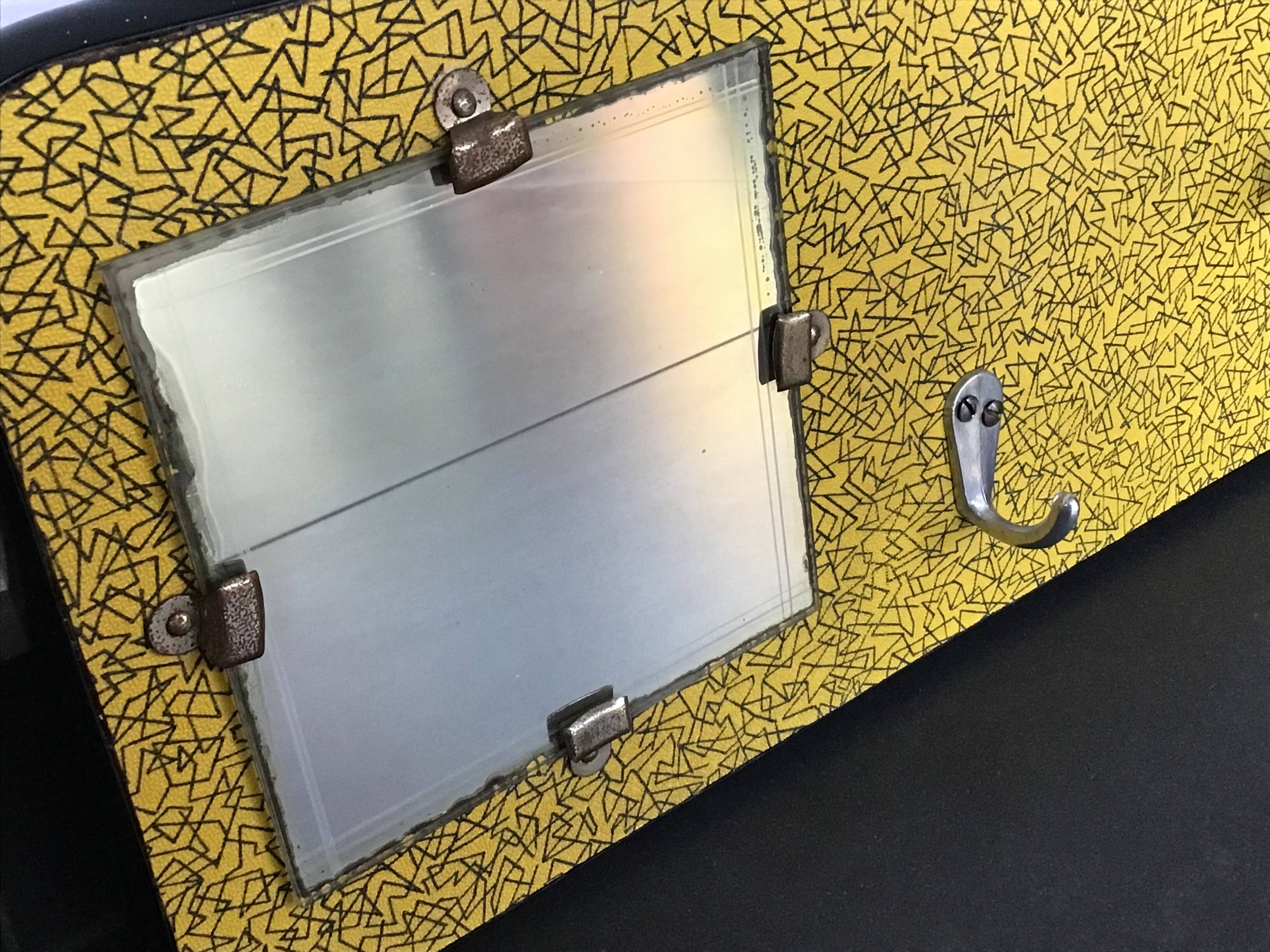 Formica coat rack with mirror, 50s-60s