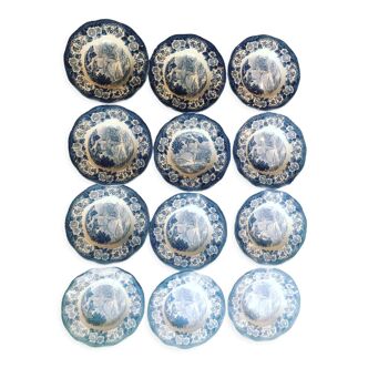 12 assiettes Wedgwood Lochs of Scotland