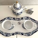 You & Me Coffee Set Fine Italian Porcelain "Belle Époque" Duo Blue