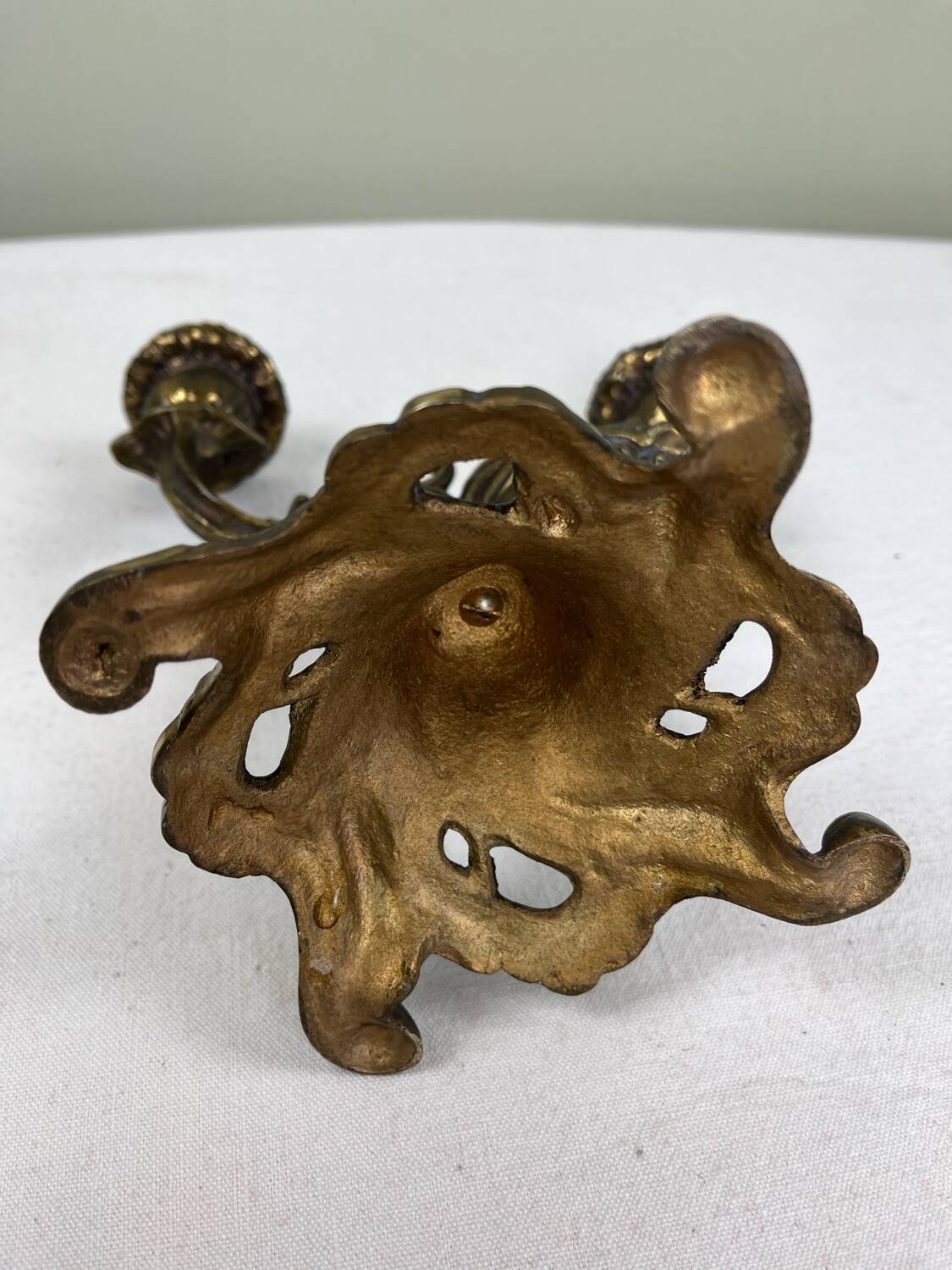 Antique bronze candlestick