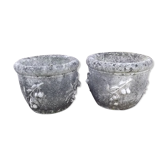 Paire de cache pot en pierre de Dordogne 19 ème