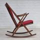 1960s Danish rocking chair by Frank Reenskaug, model 182, reupholstered.