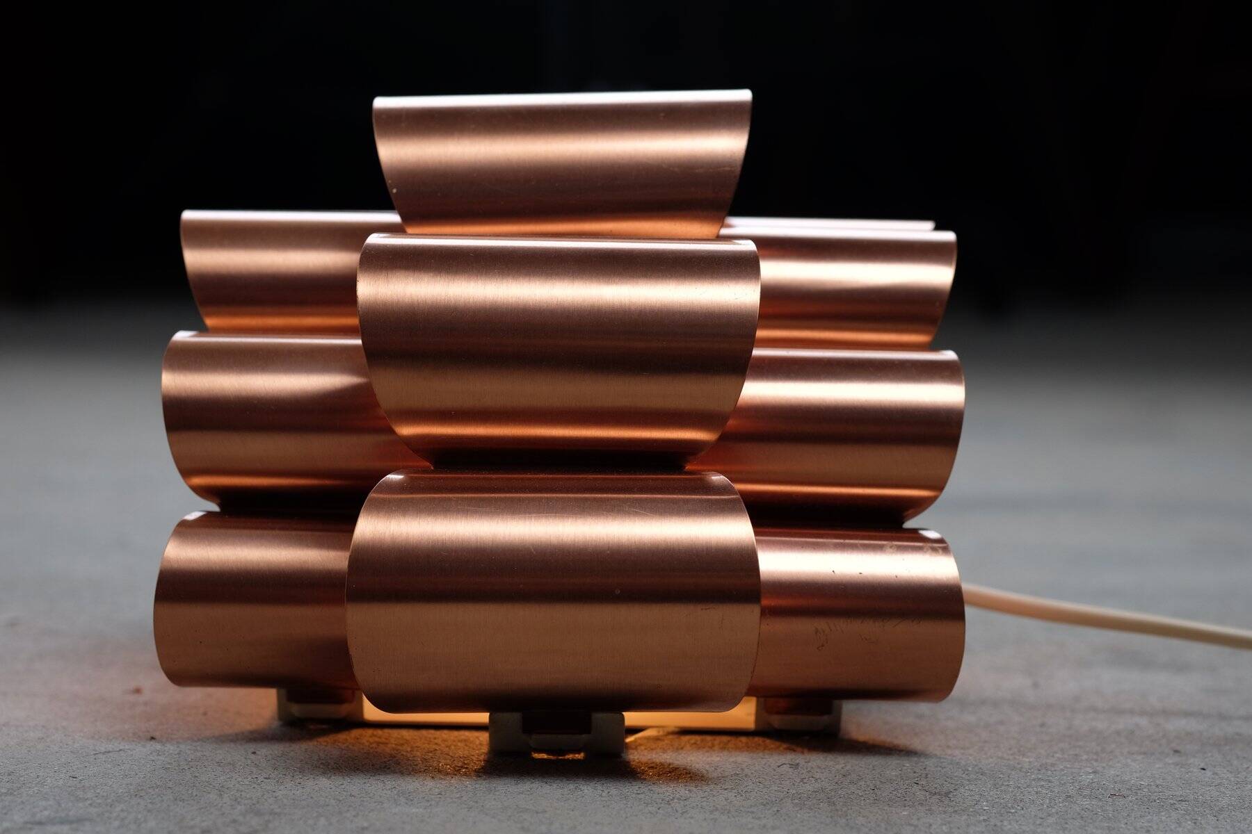 Mid-Century Wall Light in Copper by Werner Schou, Denmark