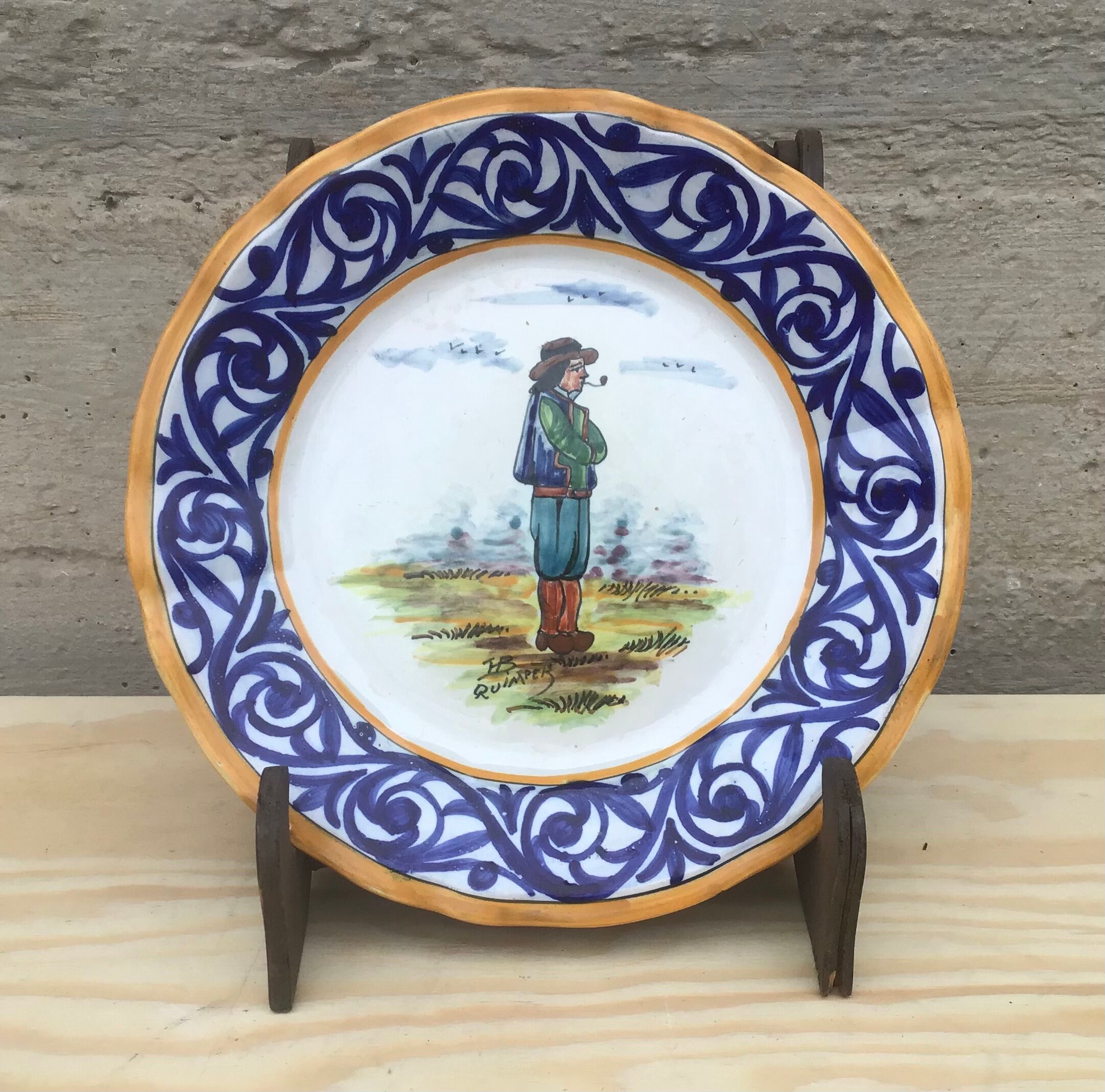 Plate HB Henriot Quimper