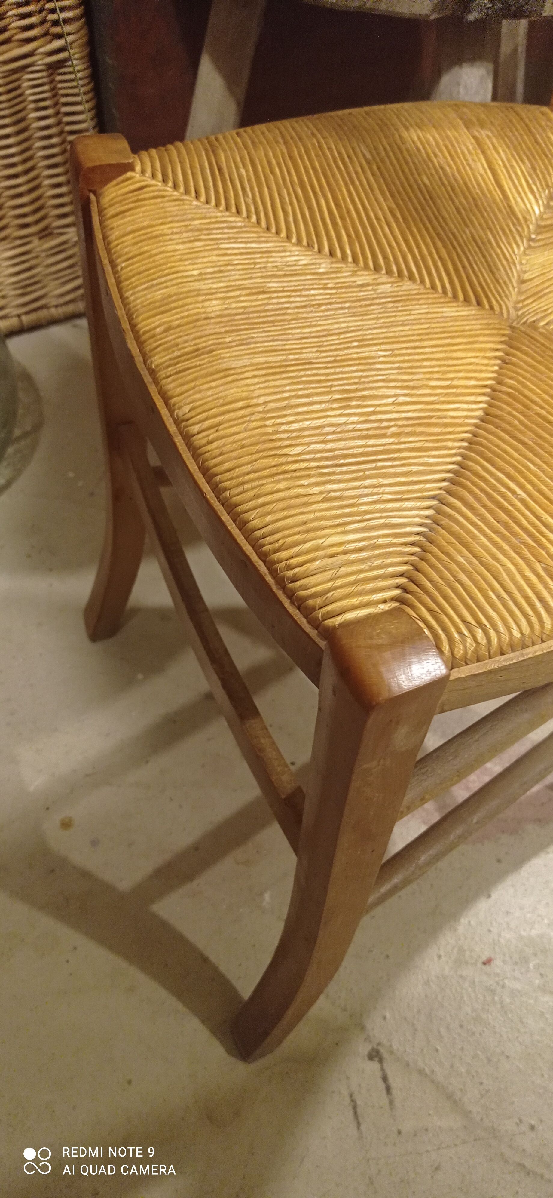 Pair of antique mulched bistro chairs