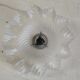 Pleated glass lampshade - mid 20th century