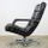 Black leather F141 armchair by Geoffrey Harcourt for Artifort, 1970s