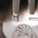 Ercuis Maintenon, Shell, 12 fish forks, 24 pieces in silver-plated metal.