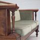 1930s, Danish 3 seater antique sofa, furniture velour, ash wood.
