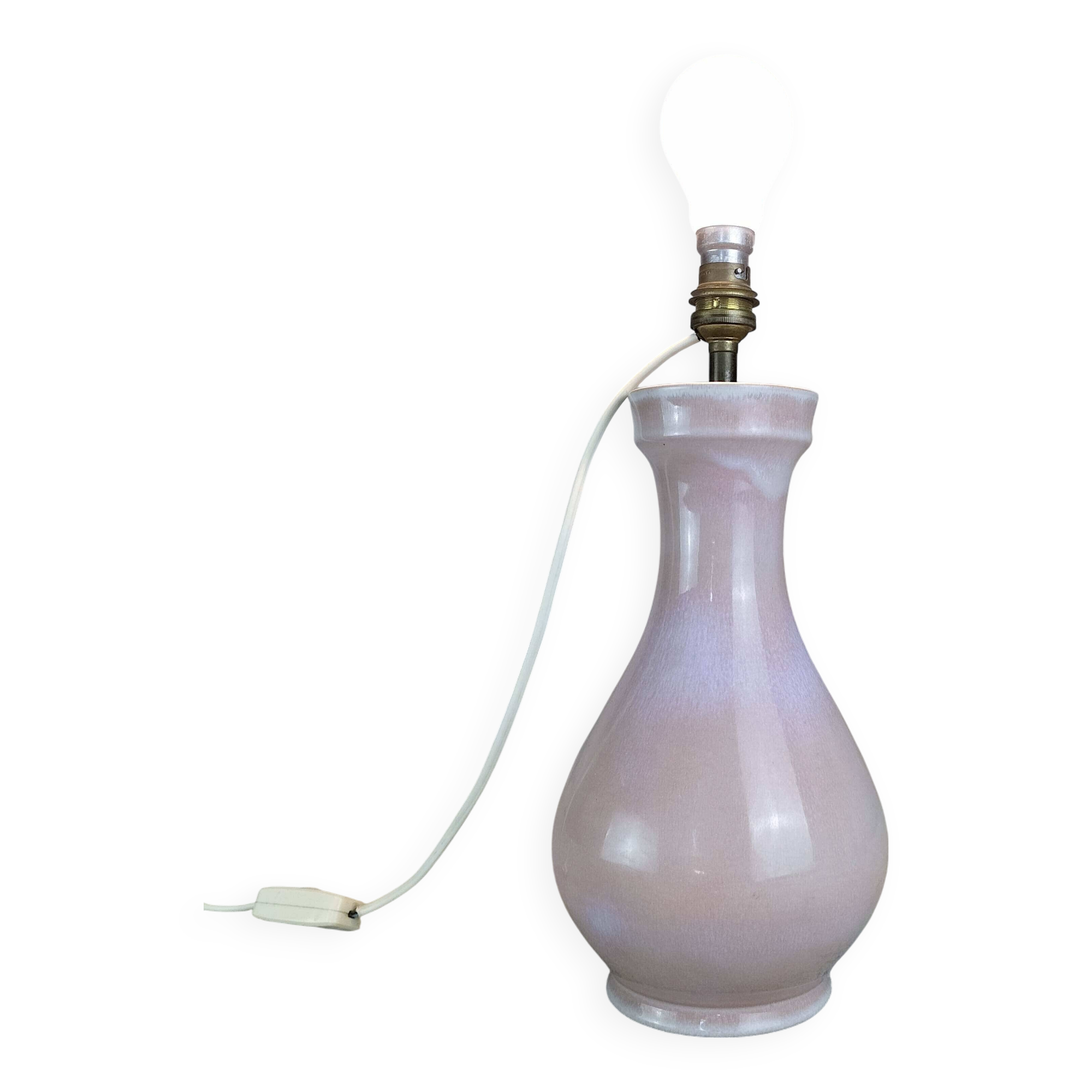 Vintage ceramic lamp by Guy Roland Marcy