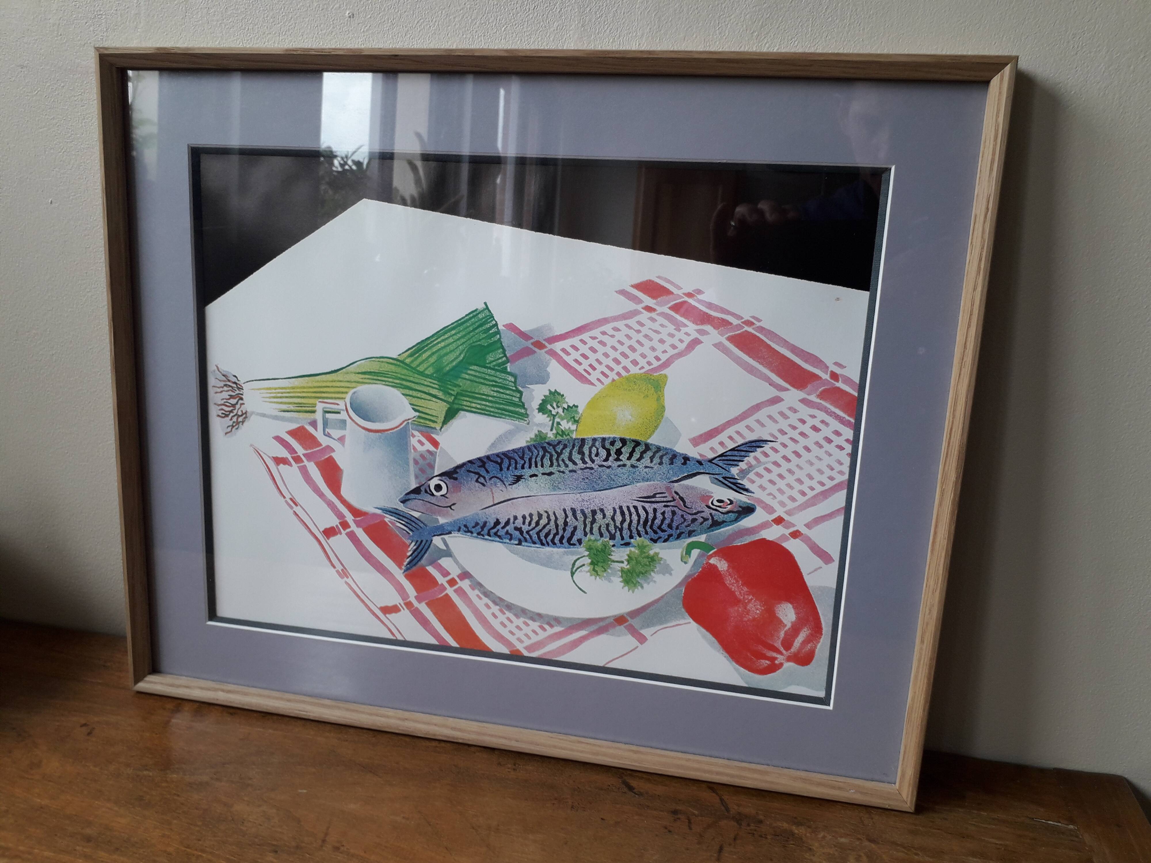 Vintage English illustration representing a still life