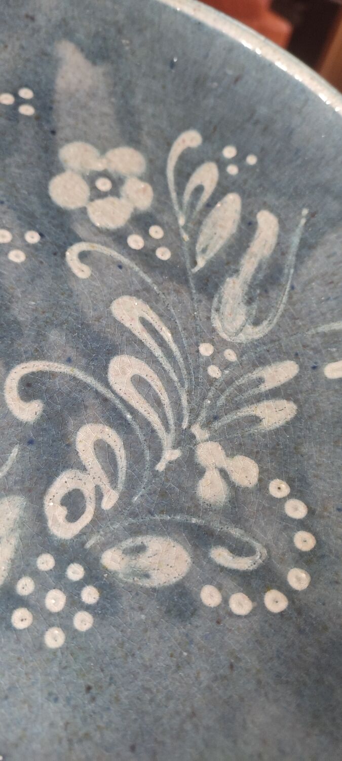 Large stoneware plate from Alsace Vincent Pirard Soufflenheim