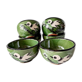 Cups bird glazed terracotta Savoie