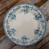 Assiettes terre de fer bleu