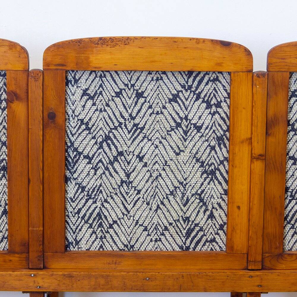 3 Seat Upholstered Bench, Spain, 1910s